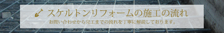 スケルトンリフォームの施工の流れ